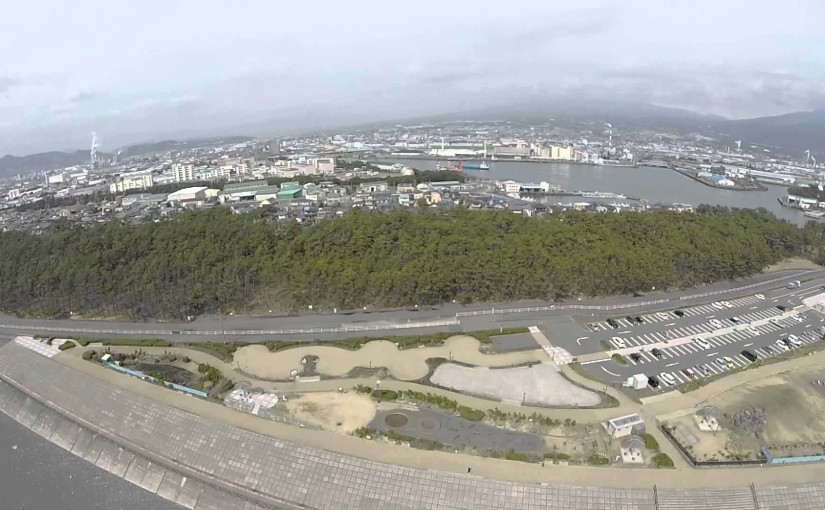 田子の浦港付近で練習