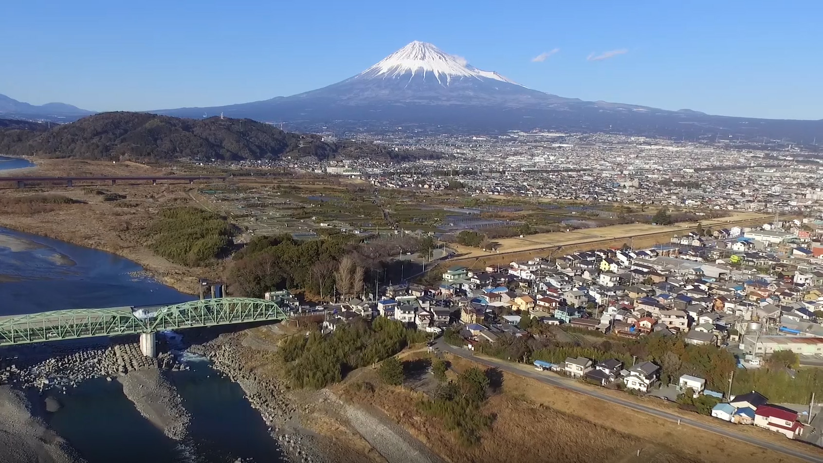富士川から富士山（動画）
